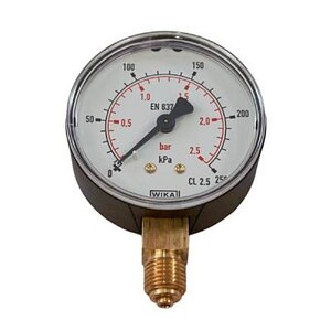 Manometer -0-2,5 bar, G 1/4″, 63mm