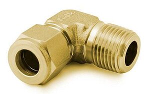 Connection -Swagelok, Male, Elbow, 3/8″, brass