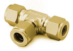 Connection -Swagelok, Union T, 3/8″, brass