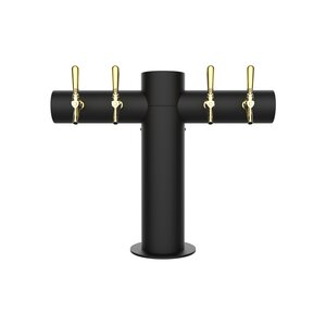 Metropolis "T" - 4 304 Faucets - Black Matte Finish - Glycol Cooled
