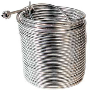 Beer Stainless Steel Cooling Coil, Right Hand, 120' x 3/8" O.D.