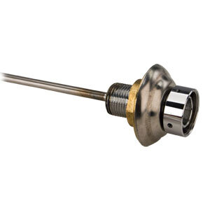 Wall Shank Assembly - 24"L with 3/16" Bore - Chrome-plated Brass