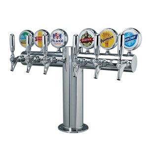 Metropolis "T" - 6 304 Faucets - Polished Stainless Steel - Glycol Cooled - Medallions
