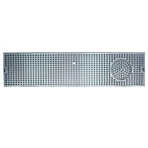 Beer Draft Drip Tray with Drain and Glass Rinser – 8-12 Faucets – Stainless Steel – 36"