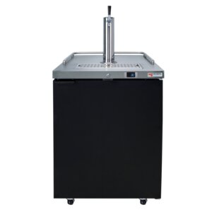 Pro-Line™ Mini Kegerator & Dispenser – (1) 1/2 Keg – Glass Rinser – 25" – Black Vinyl