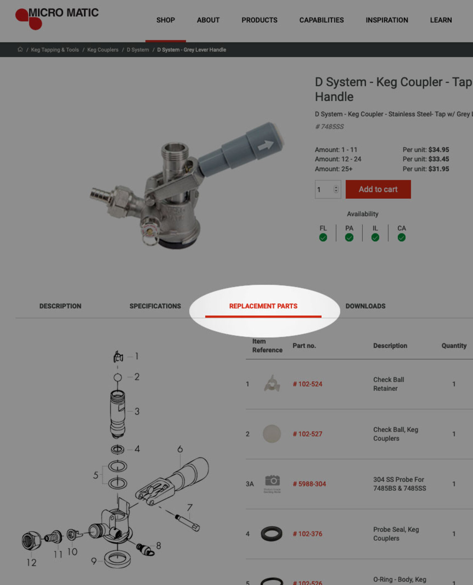 Where to Find Micro Matic Replacement Parts on our Website